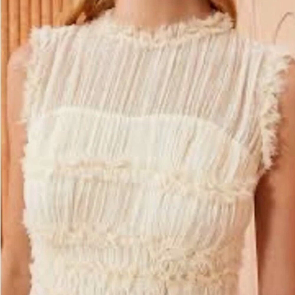 NWOT ULLA JOHNSON Wool Aberdeen Midi in Alabaster M $620 - Picture 7 of 11